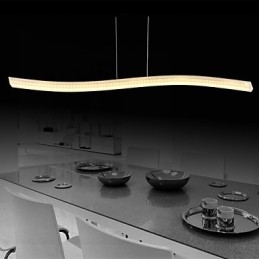 Lampada a sospensione LED moderna contemporanea cromata