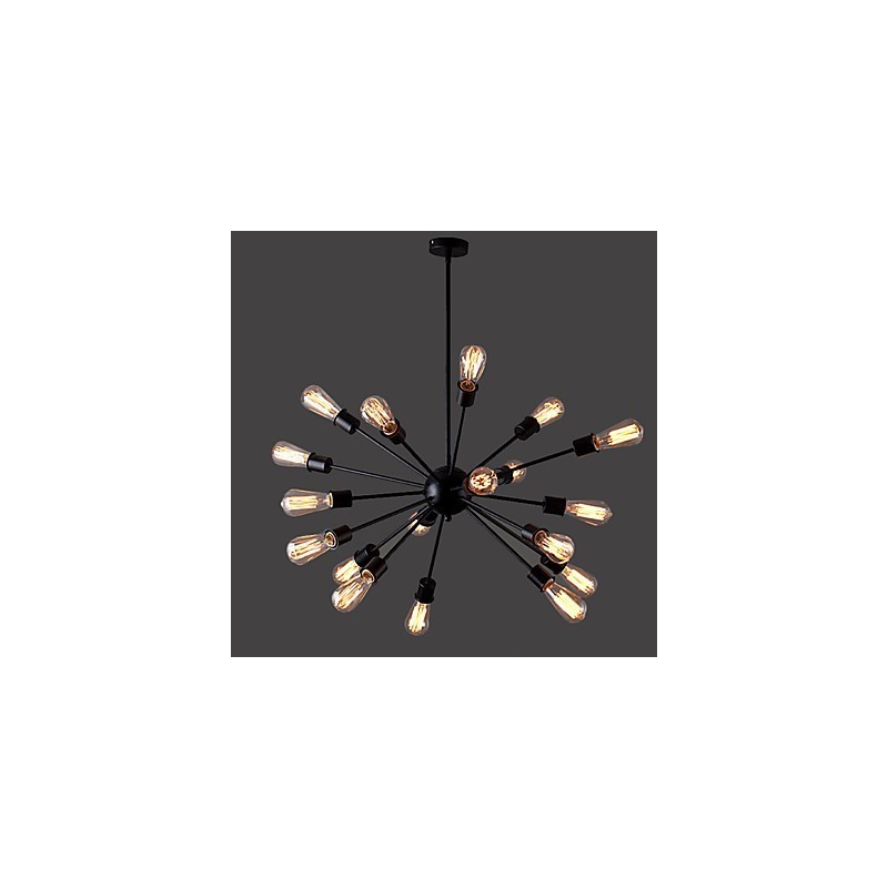 Lampada a sospensione industriale rustica vintage retrò country in metallo nero