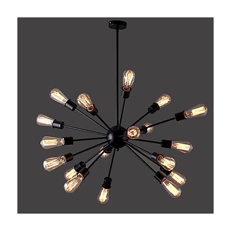Lampada a sospensione industriale rustica vintage retrò country in metallo nero