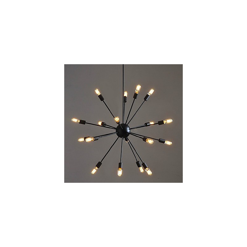 Lampada a sospensione industriale rustica vintage retrò country in metallo nero