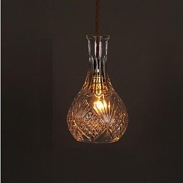 Lampadario a sospensione in vetro artistico a bottiglia, creativo e romantico