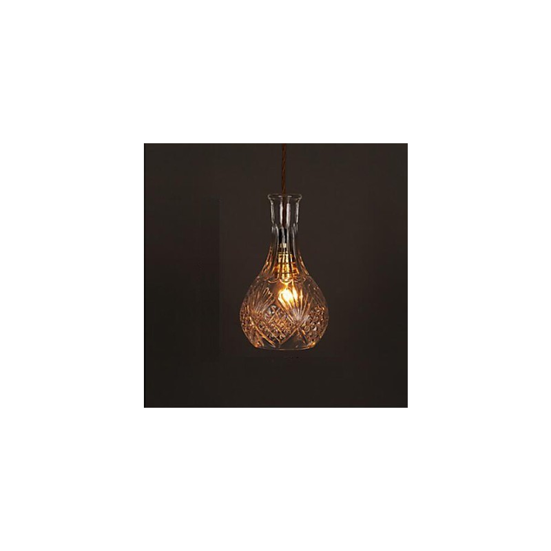 Lampadario a sospensione in vetro artistico a bottiglia, creativo e romantico