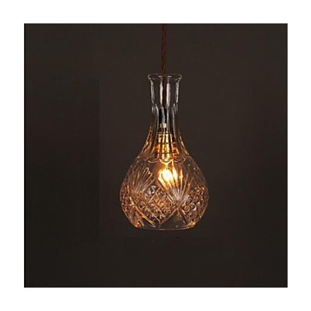 Lampadario a sospensione in vetro artistico a bottiglia, creativo e romantico