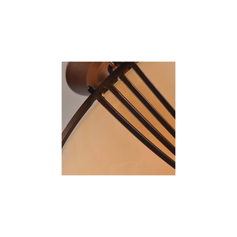 Lampada a sospensione in metallo dipinto stile rustico/vintage mini