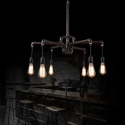 Lampada a sospensione retrò in metallo effetto caffè