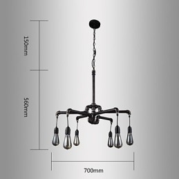 Lampada a sospensione retrò in metallo effetto caffè