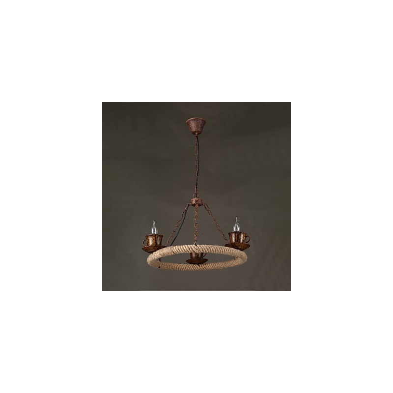 Lampada a sospensione in metallo stile country vintage per garage