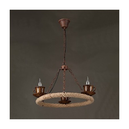 Lampada a sospensione in metallo stile country vintage per garage
