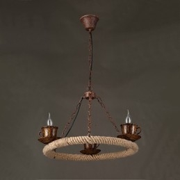 Lampada a sospensione in metallo stile country vintage per garage
