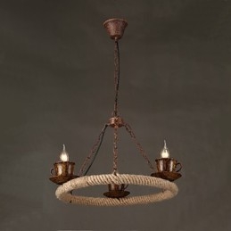 Lampada a sospensione in metallo stile country vintage per garage