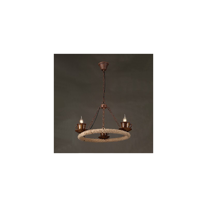Lampada a sospensione in metallo stile country vintage per garage