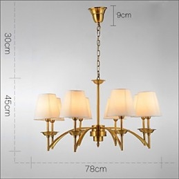 Lampada a sospensione moderna contemporanea bianca a 6 luci E12/E14