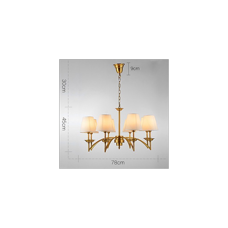 Lampada a sospensione moderna contemporanea bianca a 6 luci E12/E14