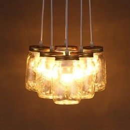 Lampada a sospensione creativa in vetro per bambini, 3 gocce