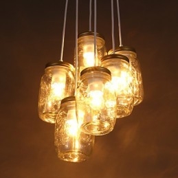 Lampada a sospensione creativa in vetro per bambini, 3 gocce