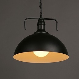 Lampada a sospensione in ferro battuto a testa singola, stile nordico americano industriale, semicerchio