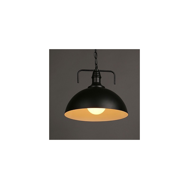 Lampada a sospensione in ferro battuto a testa singola, stile nordico americano industriale, semicerchio
