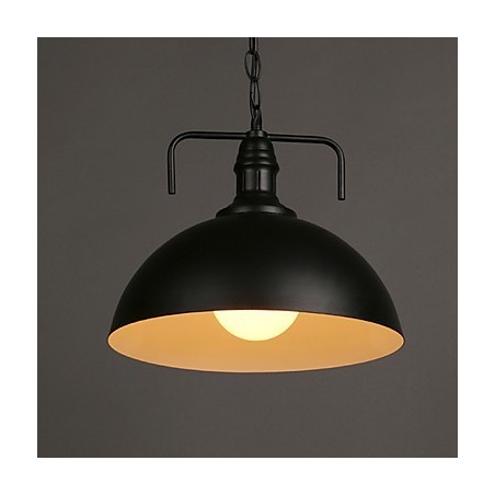 Lampada a sospensione in ferro battuto a testa singola, stile nordico americano industriale, semicerchio
