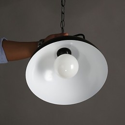 Lampada a sospensione in ferro battuto a testa singola, stile nordico americano industriale, semicerchio