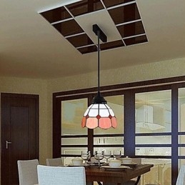 Lampada a sospensione in vetro a goccia stile europeo mediterraneo