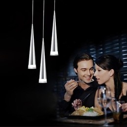 Lampada a sospensione LED in metallo cromato, regolabile 120 cm
