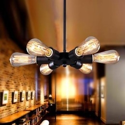 Lampada a sospensione industriale americana a sei luci Droplight
