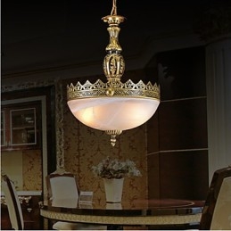 Lampada a sospensione retrò vintage classica in metallo bronzo