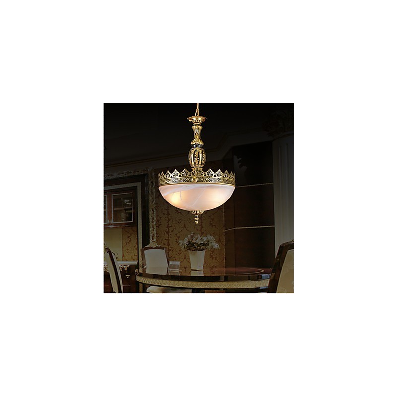 Lampada a sospensione retrò vintage classica in metallo bronzo
