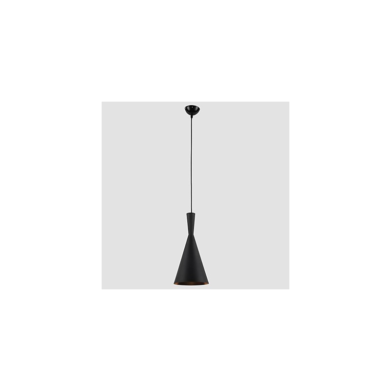 Lampada a sospensione in metallo nero stile classico tradizionale mini