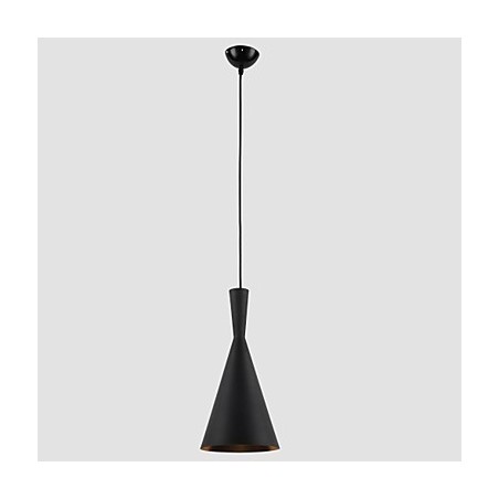 Lampada a sospensione in metallo nero stile classico tradizionale mini