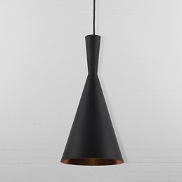 Lampada a sospensione in metallo nero stile classico tradizionale mini