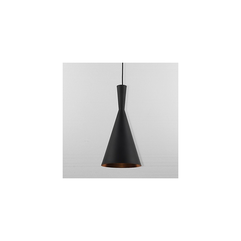 Lampada a sospensione in metallo nero stile classico tradizionale mini