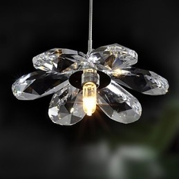 Lampada a sospensione in cristallo mini moderna e contemporanea elettroplaccata