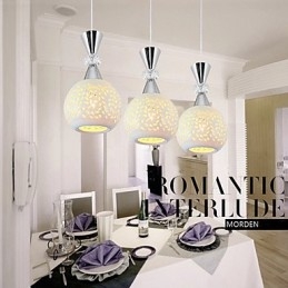 Lampada a sospensione moderna contemporanea in metallo a 3 teste