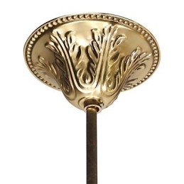 Lampada a sospensione classica tradizionale Mini, finitura galvanostegiata, paralume in vetro trasparente