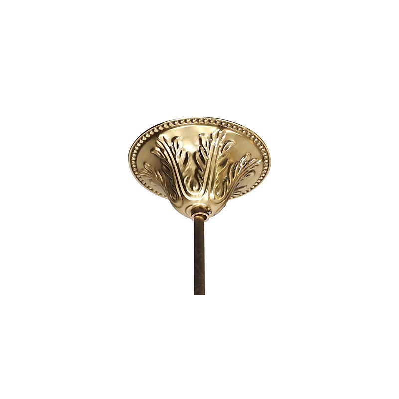 Lampada a sospensione classica tradizionale Mini, finitura galvanostegiata, paralume in vetro trasparente