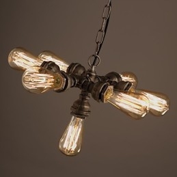 Lampada a sospensione tradizionale classica rustica in stile lodge vintage retrò a 7 luci