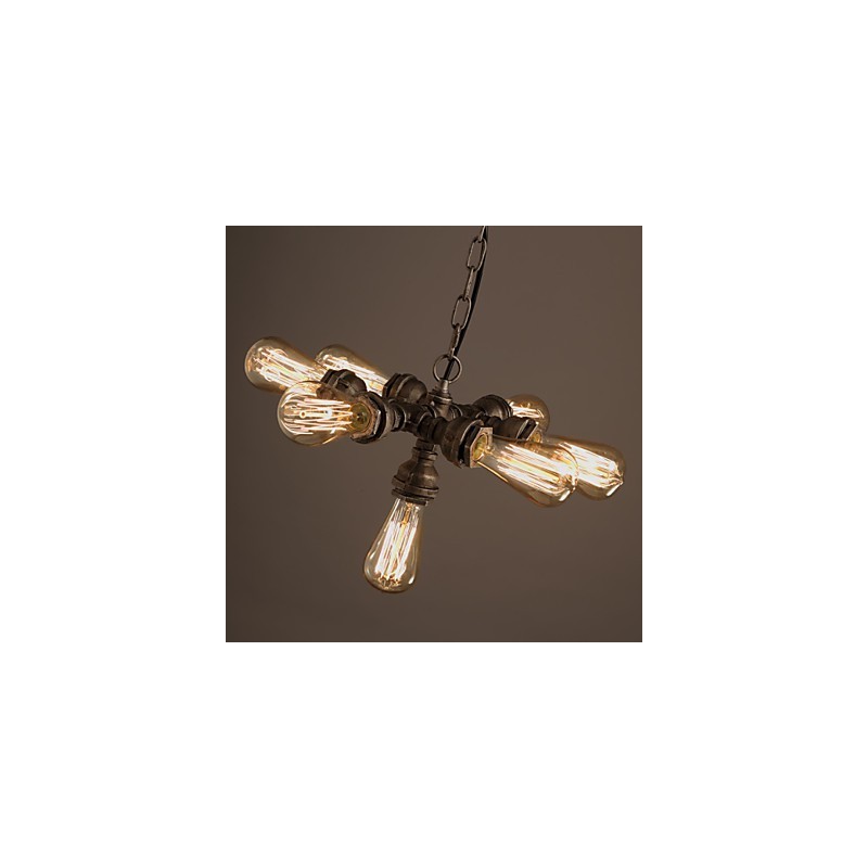 Lampada a sospensione tradizionale classica rustica in stile lodge vintage retrò a 7 luci
