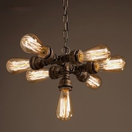 Lampada a sospensione tradizionale classica rustica in stile lodge vintage retrò a 7 luci