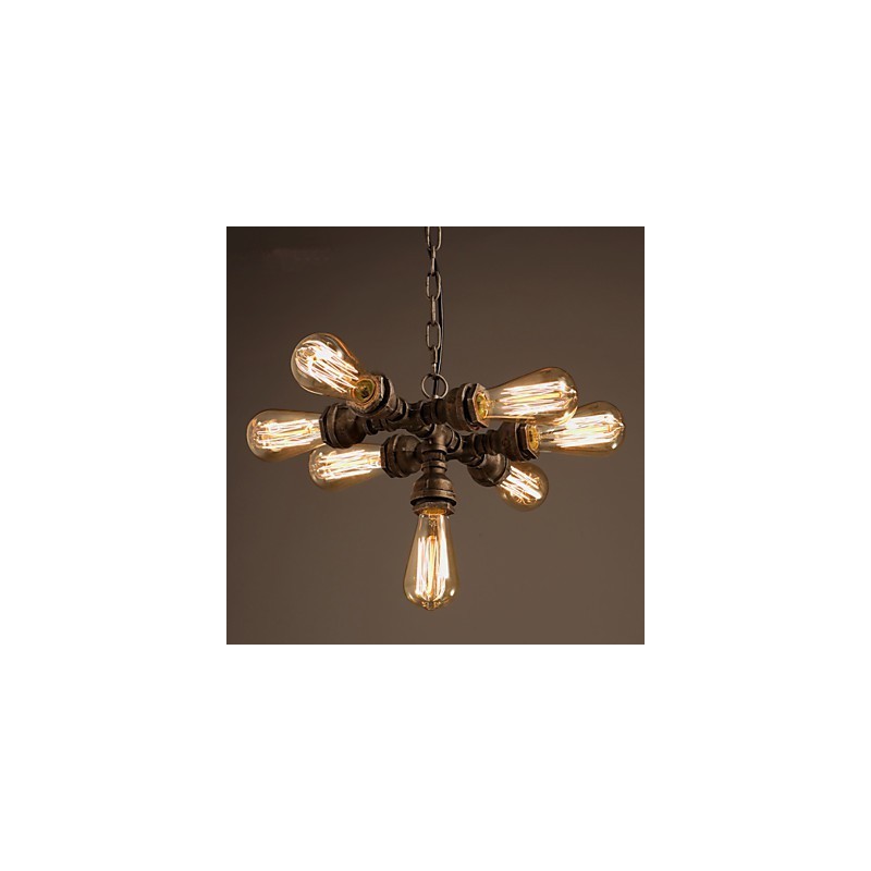 Lampada a sospensione tradizionale classica rustica in stile lodge vintage retrò a 7 luci