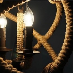 Lampada a sospensione classica rustica country retrò vintage in metallo nero e marrone
