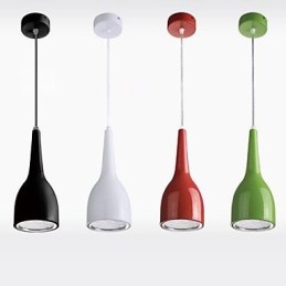 Lampada a sospensione globo in metallo dipinto moderna