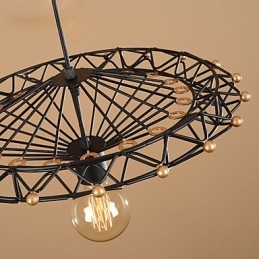 Lampada a sospensione rétro in metallo 1 luce E26/E27 regolabile