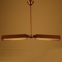 Lampada a sospensione mini retrò dorata in metallo 2 lampadine E26/E27