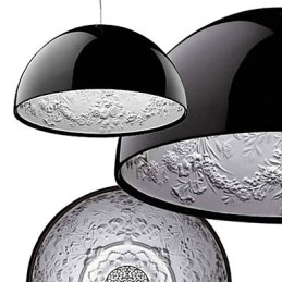 Lampada a sospensione mini a ciotola moderna e contemporanea in metallo nero