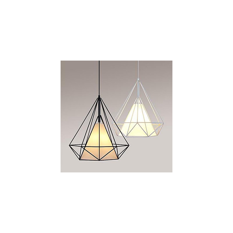 Lampada a sospensione retrò Piramide 1 luce nera