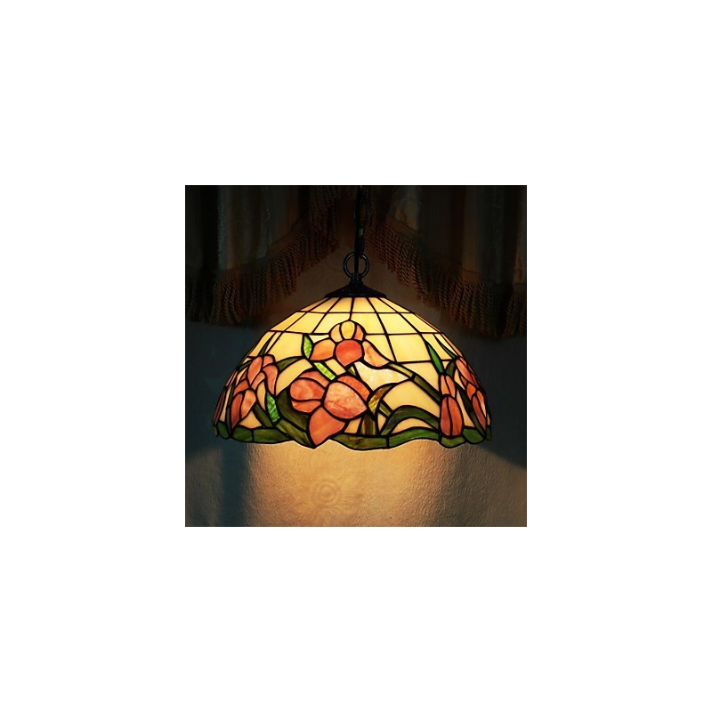 Lampada a sospensione Bowl Mini in bronzo con paralume in vetro multicolore