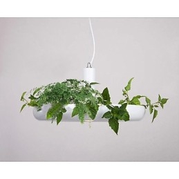 Lampada a sospensione moderna contemporanea bianca in metallo, 40 cm, E26/E27