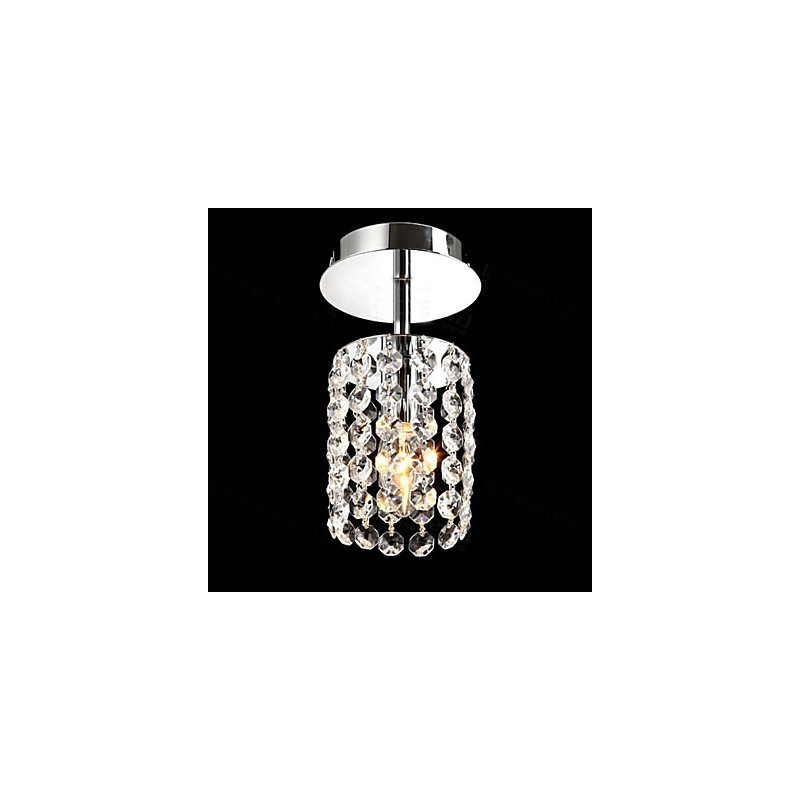 Mini lampada da soffitto a filo in cristallo trasparente