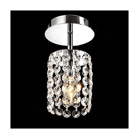 Mini lampada da soffitto a filo in cristallo trasparente